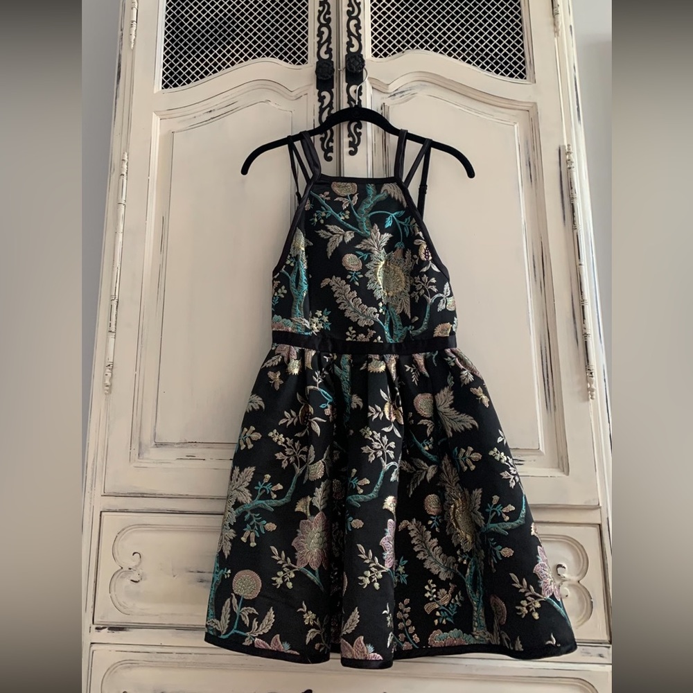 Gorgeous Embroidered Jacquard Strappy Urban Outfitters Mini Dress